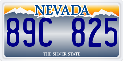 NV license plate 89C825