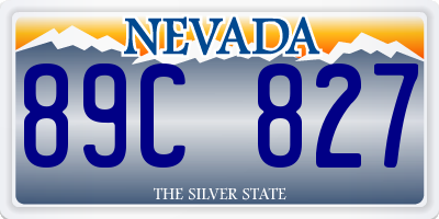 NV license plate 89C827