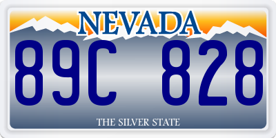 NV license plate 89C828