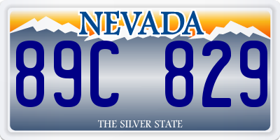 NV license plate 89C829