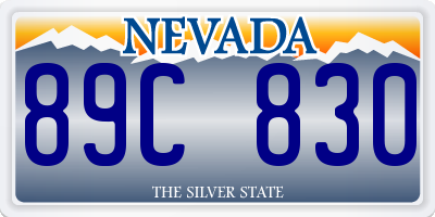 NV license plate 89C830