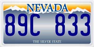 NV license plate 89C833