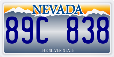 NV license plate 89C838