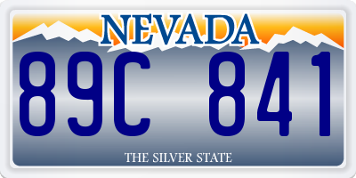 NV license plate 89C841