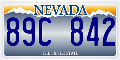 NV license plate 89C842