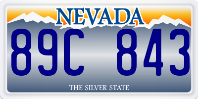 NV license plate 89C843