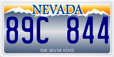 NV license plate 89C844