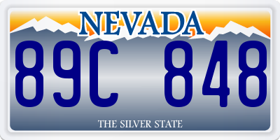 NV license plate 89C848