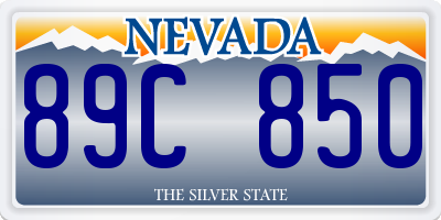 NV license plate 89C850