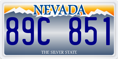 NV license plate 89C851