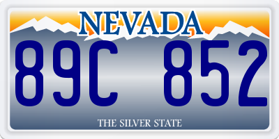 NV license plate 89C852