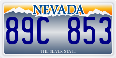 NV license plate 89C853