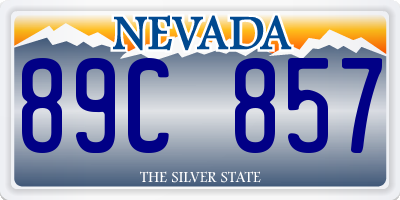 NV license plate 89C857