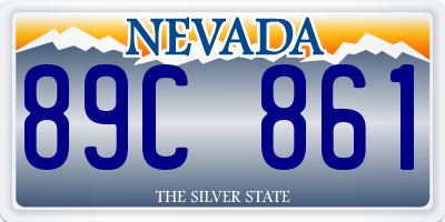 NV license plate 89C861