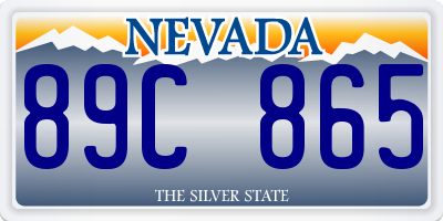 NV license plate 89C865