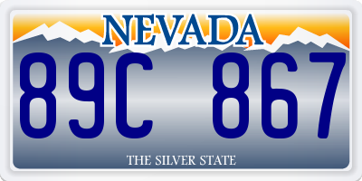 NV license plate 89C867