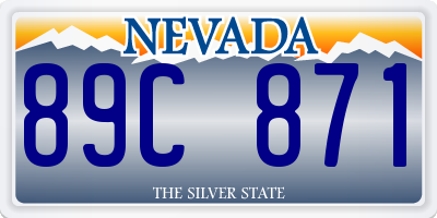 NV license plate 89C871