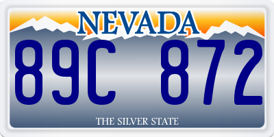 NV license plate 89C872