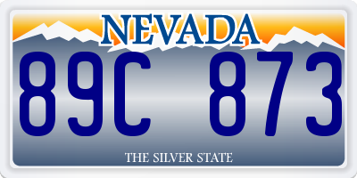 NV license plate 89C873