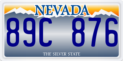 NV license plate 89C876