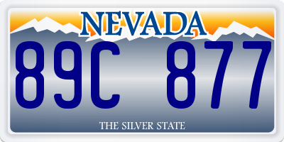 NV license plate 89C877