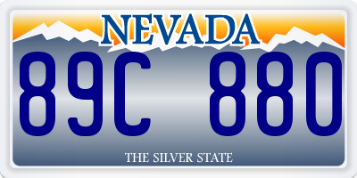 NV license plate 89C880