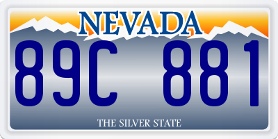 NV license plate 89C881