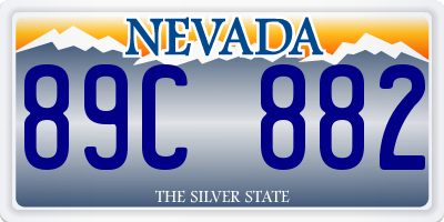 NV license plate 89C882