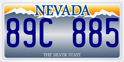 NV license plate 89C885