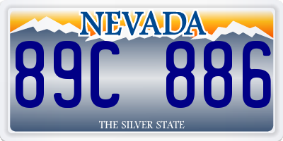 NV license plate 89C886