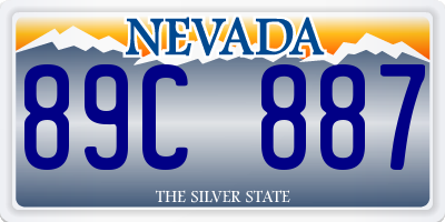 NV license plate 89C887