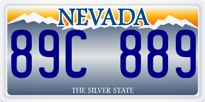 NV license plate 89C889