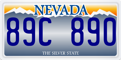 NV license plate 89C890