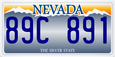 NV license plate 89C891