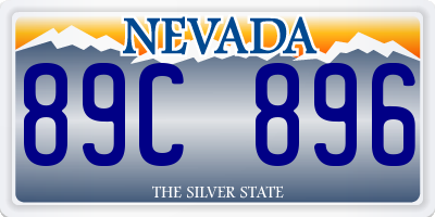 NV license plate 89C896