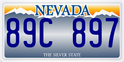 NV license plate 89C897