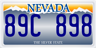 NV license plate 89C898