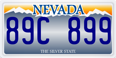 NV license plate 89C899