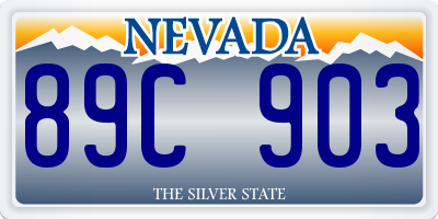 NV license plate 89C903