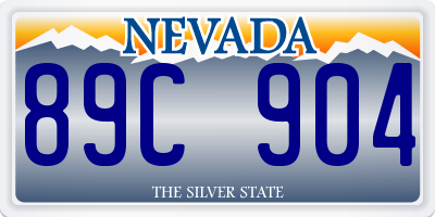 NV license plate 89C904