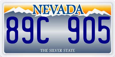 NV license plate 89C905