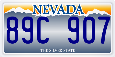 NV license plate 89C907