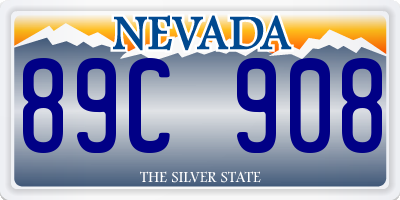NV license plate 89C908