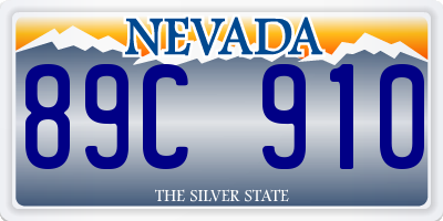 NV license plate 89C910