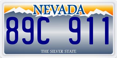 NV license plate 89C911