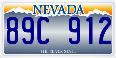 NV license plate 89C912