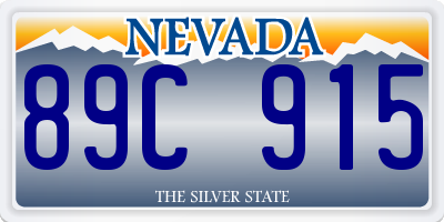 NV license plate 89C915