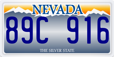 NV license plate 89C916