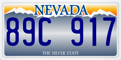 NV license plate 89C917