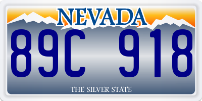 NV license plate 89C918